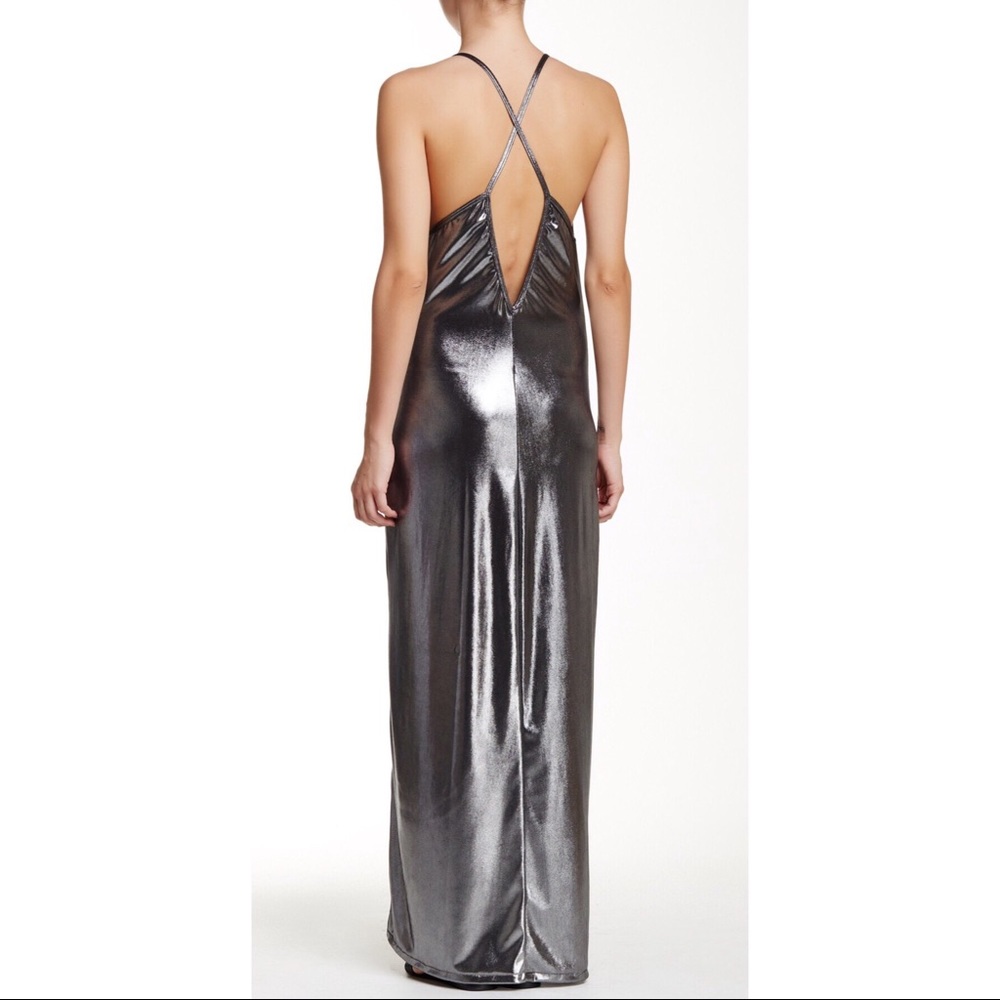 AmericanApparel Metallic Jersey Strappy MaxiDress